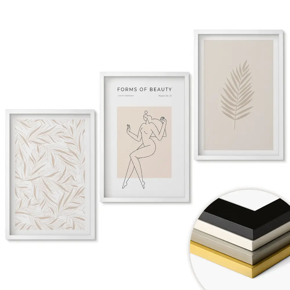 Elegancia és természet minimalista keretezett képszett