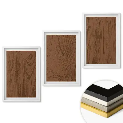 Keretezett kép szett Minimalista háttér barna árnyalatokban