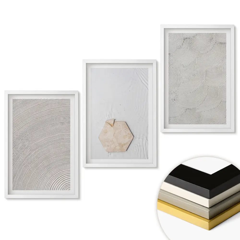 Keretezett kép szett Absztrakt minták minimalista stílusban