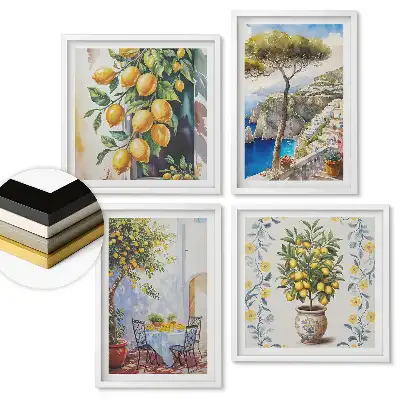 Többrészes keretezett kép Citrusos inspirációk a természet színeiben