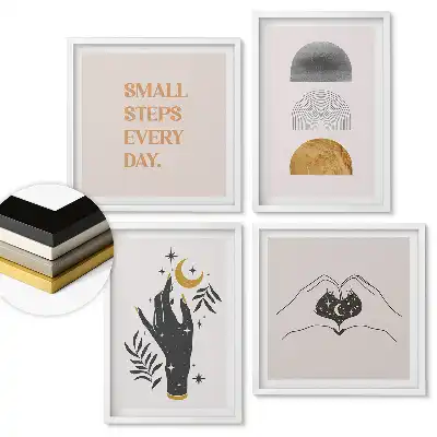 Fali kép összeállítás Kozmikus inspirációk minimalista stílusban