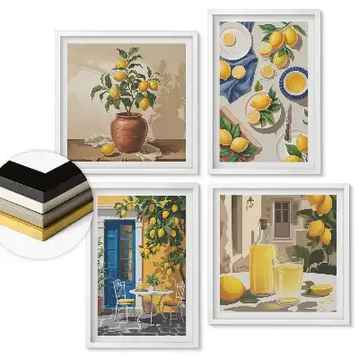 Citrusos inspirációk napsütéses színekben fali kép összeállítás