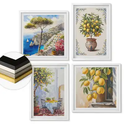 Citrus inspirációk az olasz festészetben fali kép összeállítás
