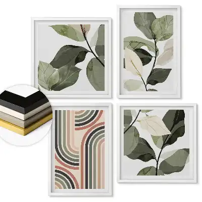 Fali kép összeállítás Növényi inspirációk modern stílusban