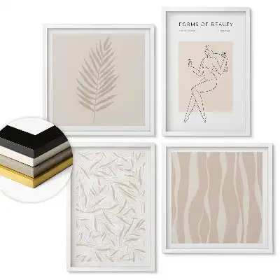 Elegancia minimalista művészi stílusú falikép-összeállítás