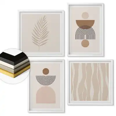 Fali kép összeállítás Minimalista kompozíciók visszafogott színekben