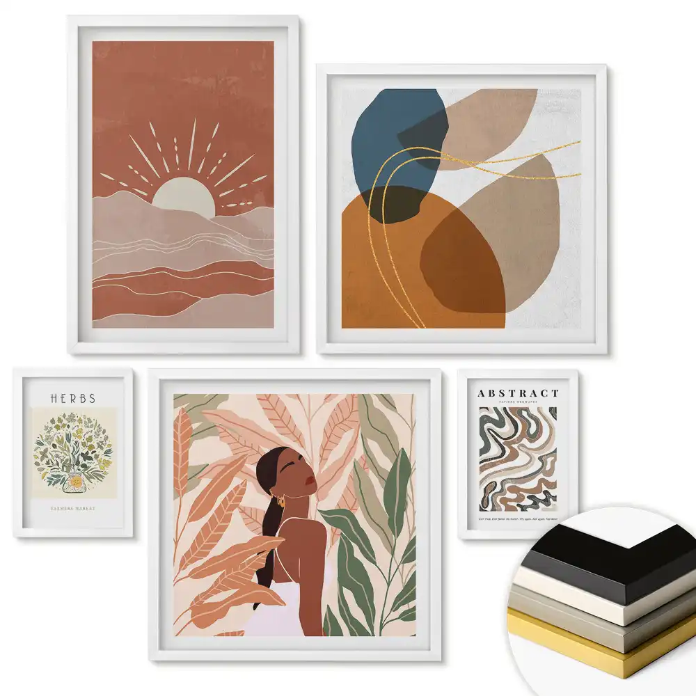 Fali galéria készlet Modern belső grafika
