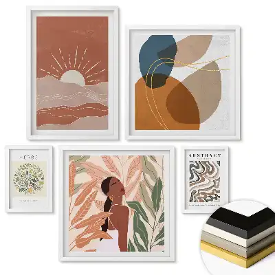Fali galéria készlet Modern belső grafika