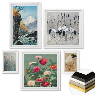 A természet tájai és a madarak szépsége fali galéria készlet