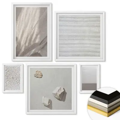 Fali galéria készlet Minimalista kompozíció természetes elemekkel