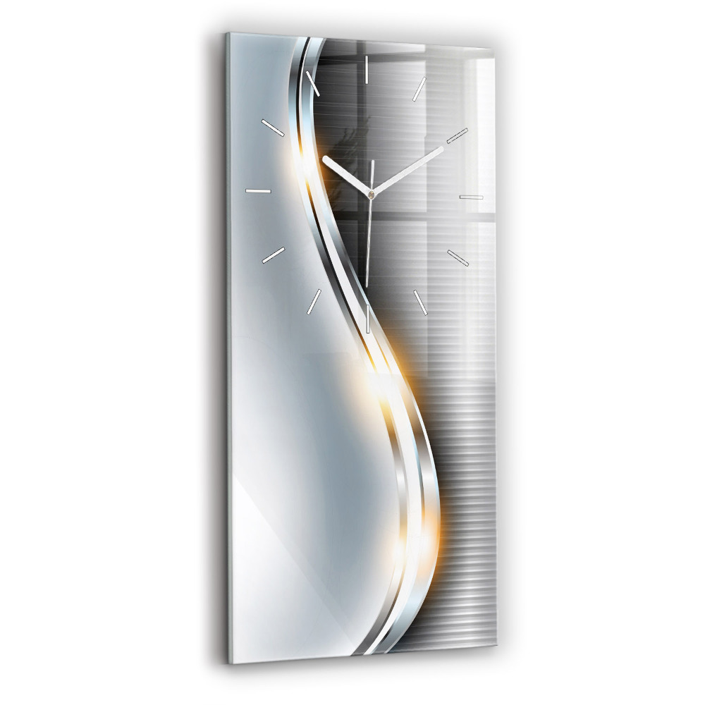 Négyszögletes üvegóra Fémes absztrakció