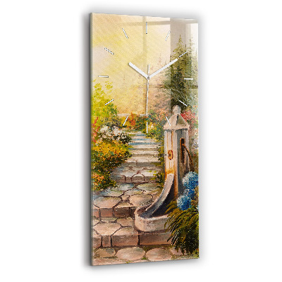 Négyszögletes üvegóra Olaj kompozíció erdőben