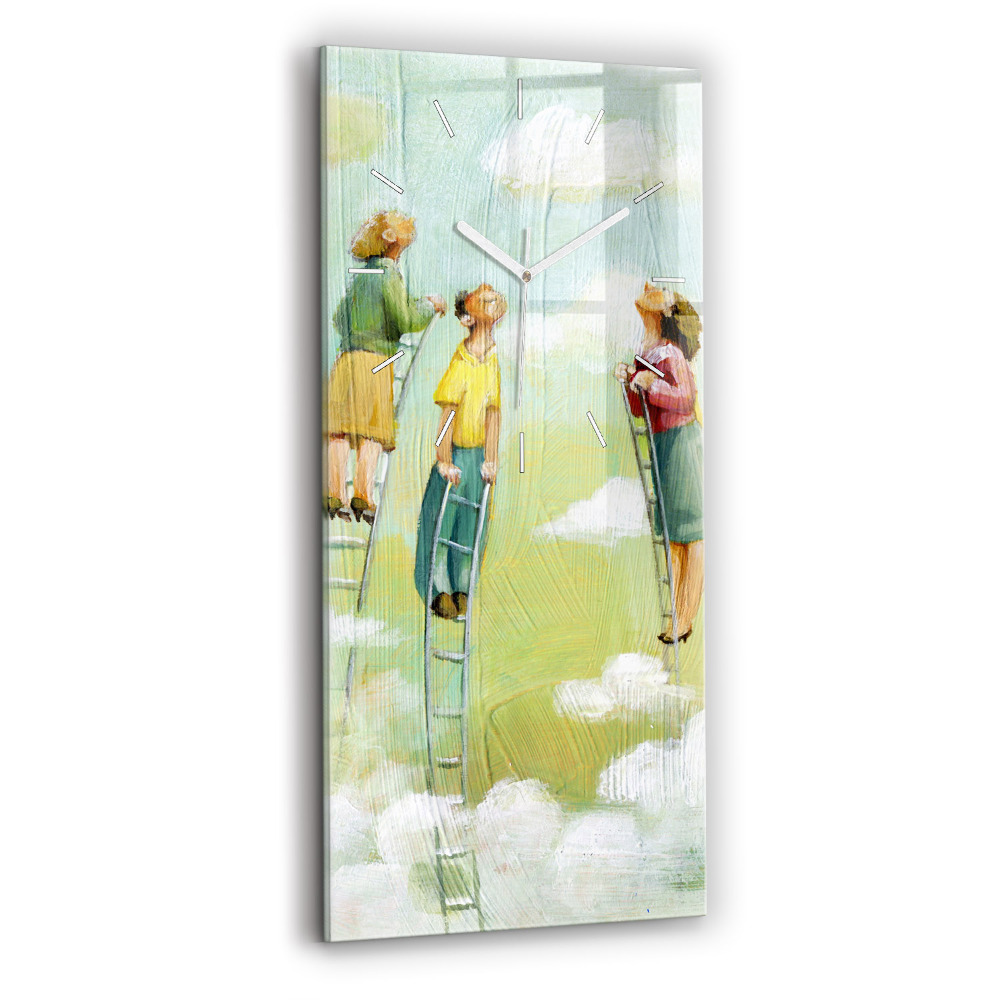 Téglalap alakú üvegóra Emberek egy létrán