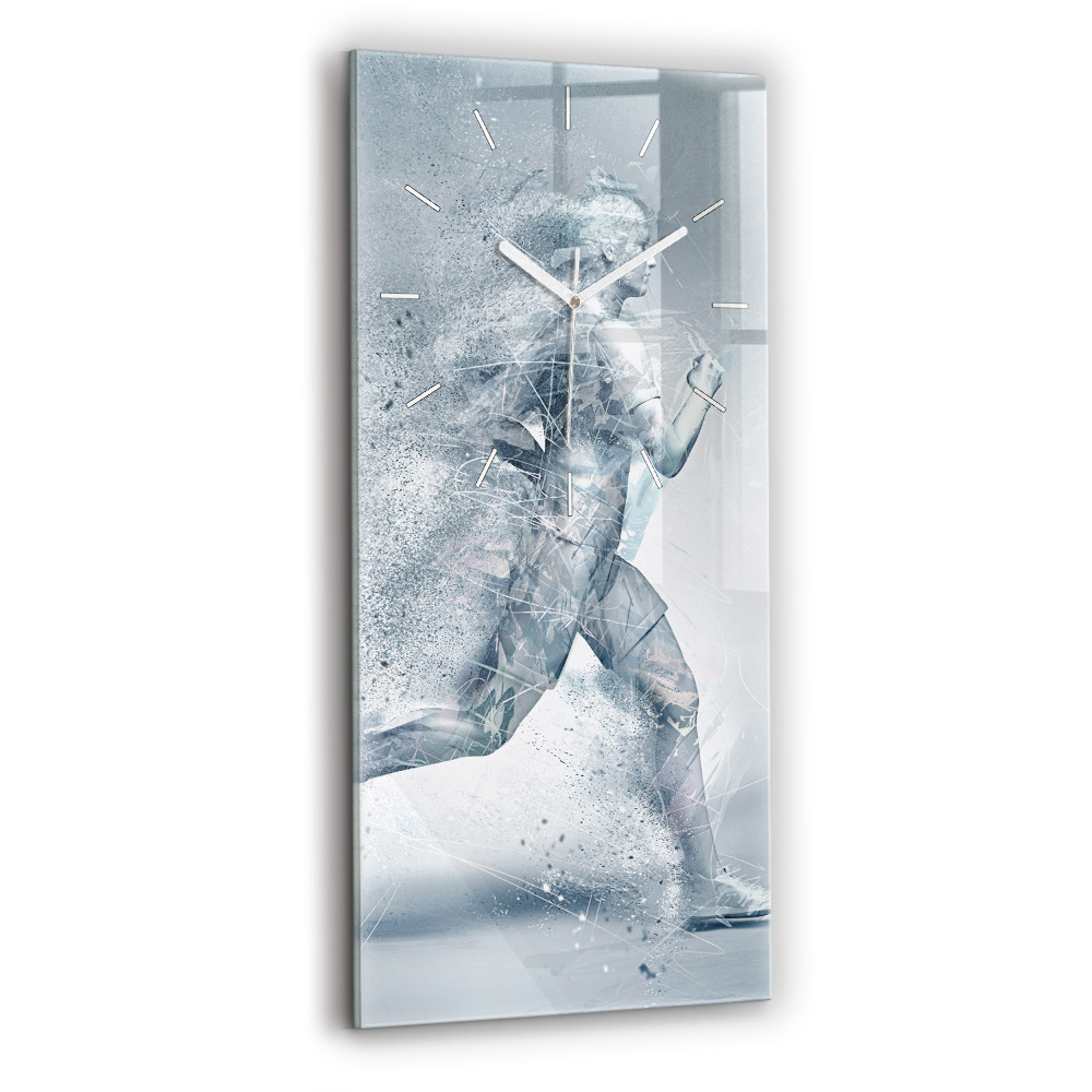 Téglalap alakú üvegóra Futó ember