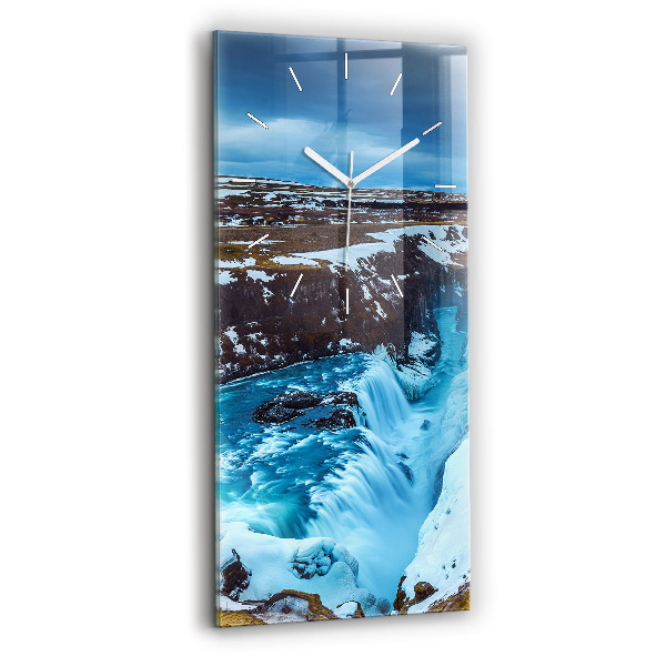 Négyszögletes üvegóra Gullfoss vízesés Izlandon