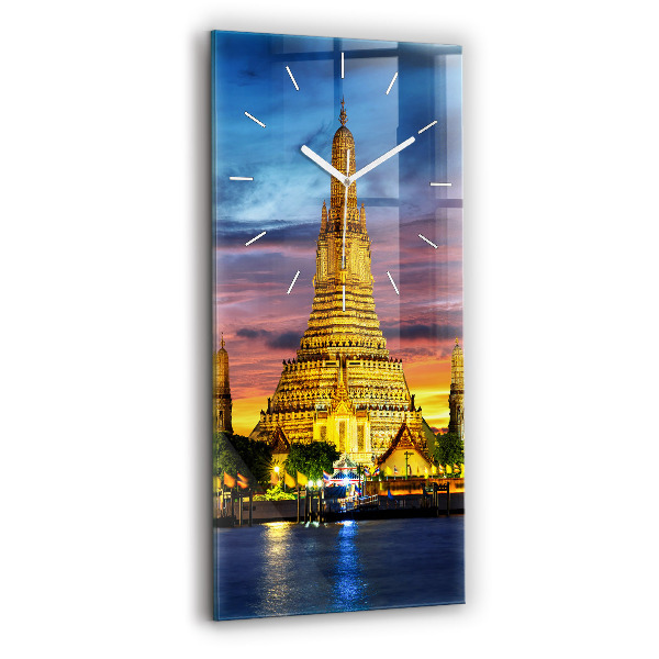 Téglalap alakú üvegóra Templom Bangkok Thaiföldön