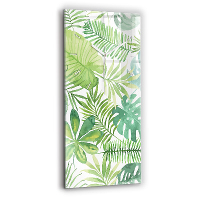 Téglalap alakú üvegóra Zöld levelek