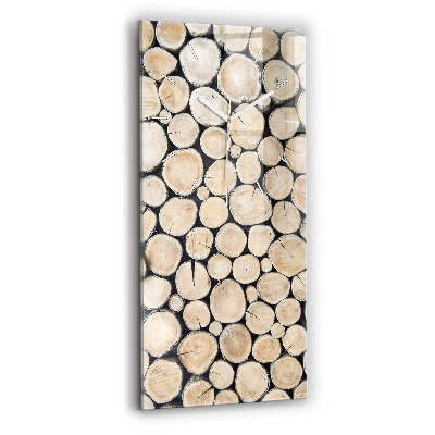 Négyszögletes üvegóra Vágott fatörzsek