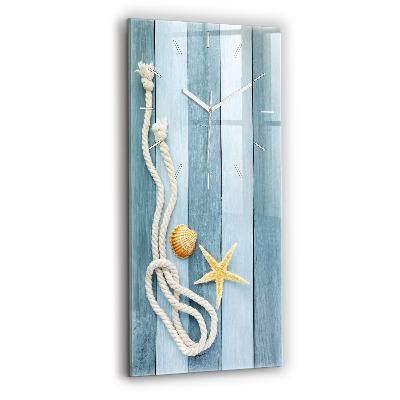 Téglalap alakú üvegóra Csíkok és kagyló