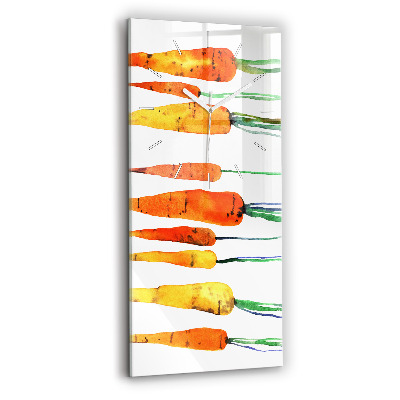 Négyszögletes üvegóra Illusztráció sárgarépa