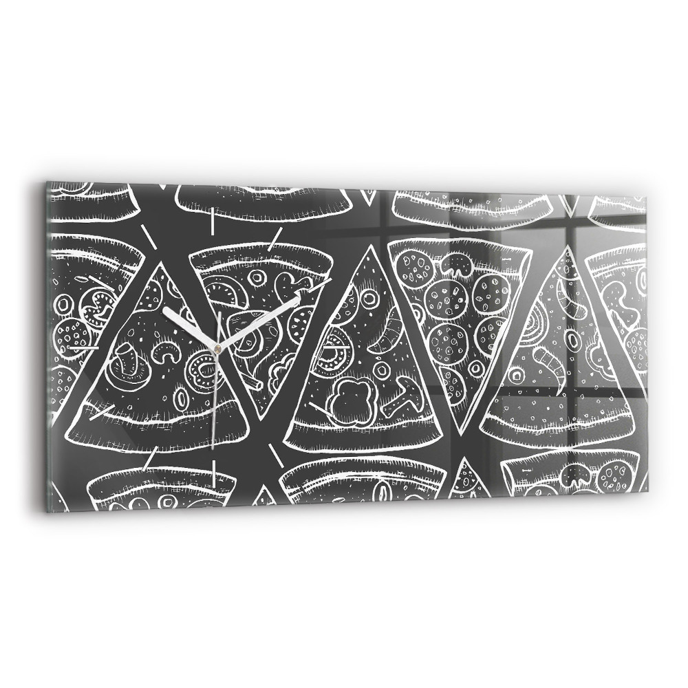 Vízszintes üvegóra Festett pizza