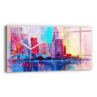 Vízszintes üvegóra Absztrakt felhőkarcolók