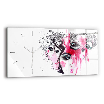 Üvegóra vízszintesen Sok arc Absztrakt