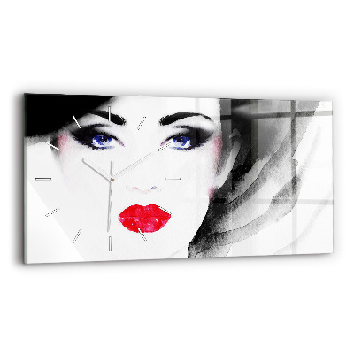 Vízszintes üvegóra Női portré