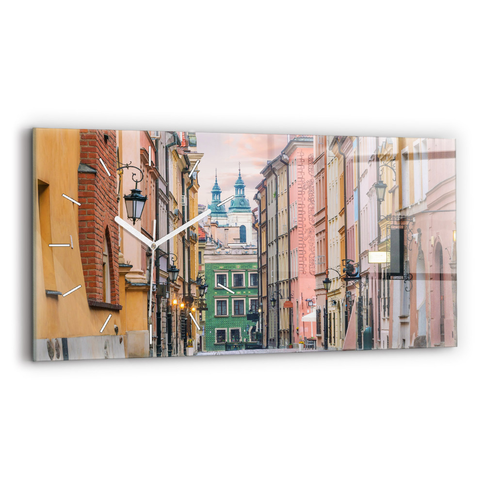 Vízszintes üvegóra Varsó óvárosa