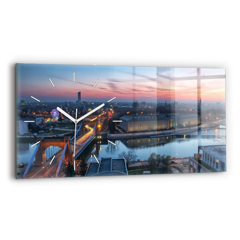 Vízszintes üvegóra Wrocław drónról