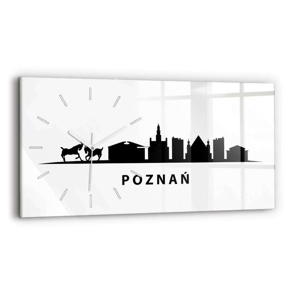 Vízszintes üvegóra Poznani égbolt grafika