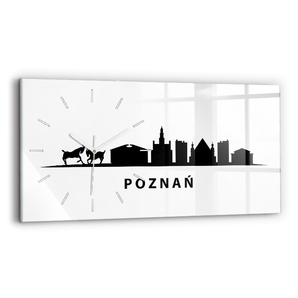 Vízszintes üvegóra Poznani égbolt grafika