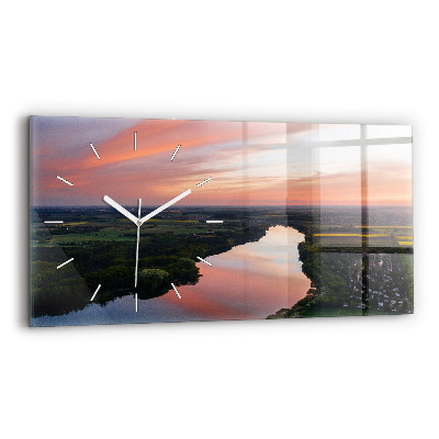 Vízszintes üvegóra Tó madártávlatból