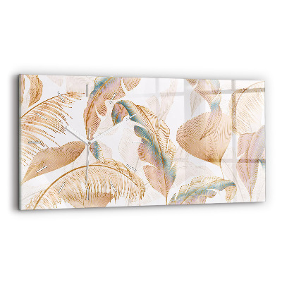 Vízszintes üvegóra Levélminta természet
