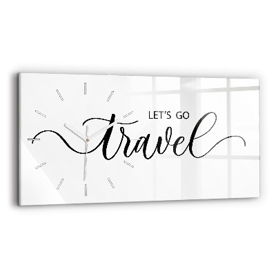 Üvegóra vízszintesen Utazás felirat