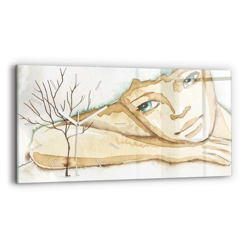 Üvegóra vízszintesen Egy nő portréja