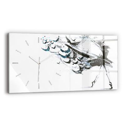 Vízszintes üvegóra Nő táncol balett