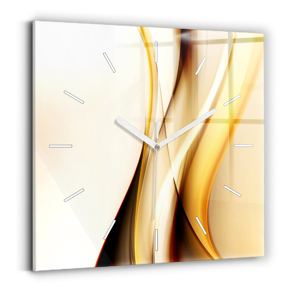 Szögletes üvegóra Hullám absztrakció