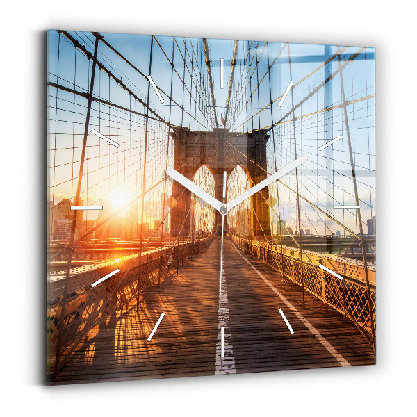 Szögletes üvegóra Brooklyn híd NYC