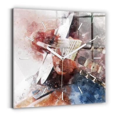 Szögletes fali üvegóra Gitár vizualizáció