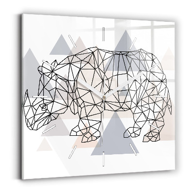 Szögletes üvegóra Geometrikus minta