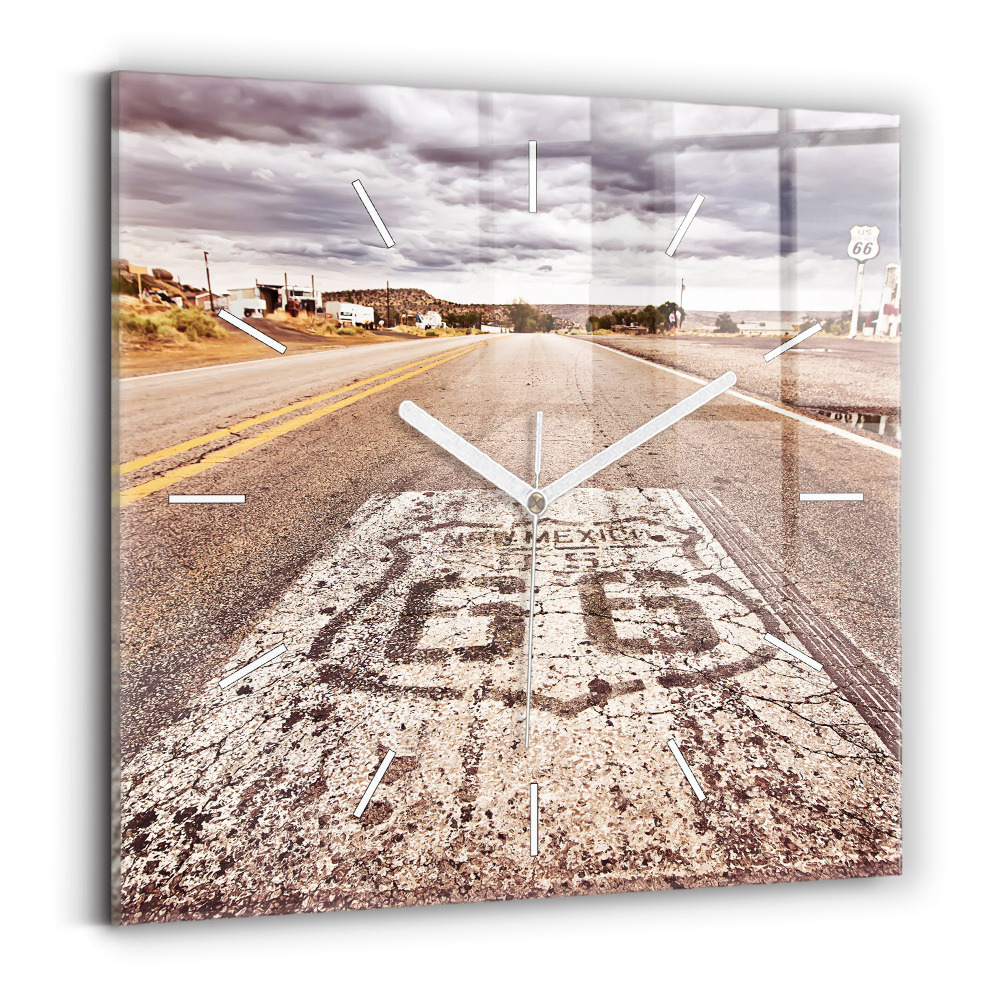 Szögletes fali üvegóra 66-os út USA