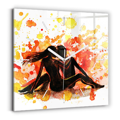 Szögletes fali üvegóra Szerelem és egy szerelmes pár