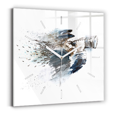 Szögletes üvegóra Kapitány távcsővel