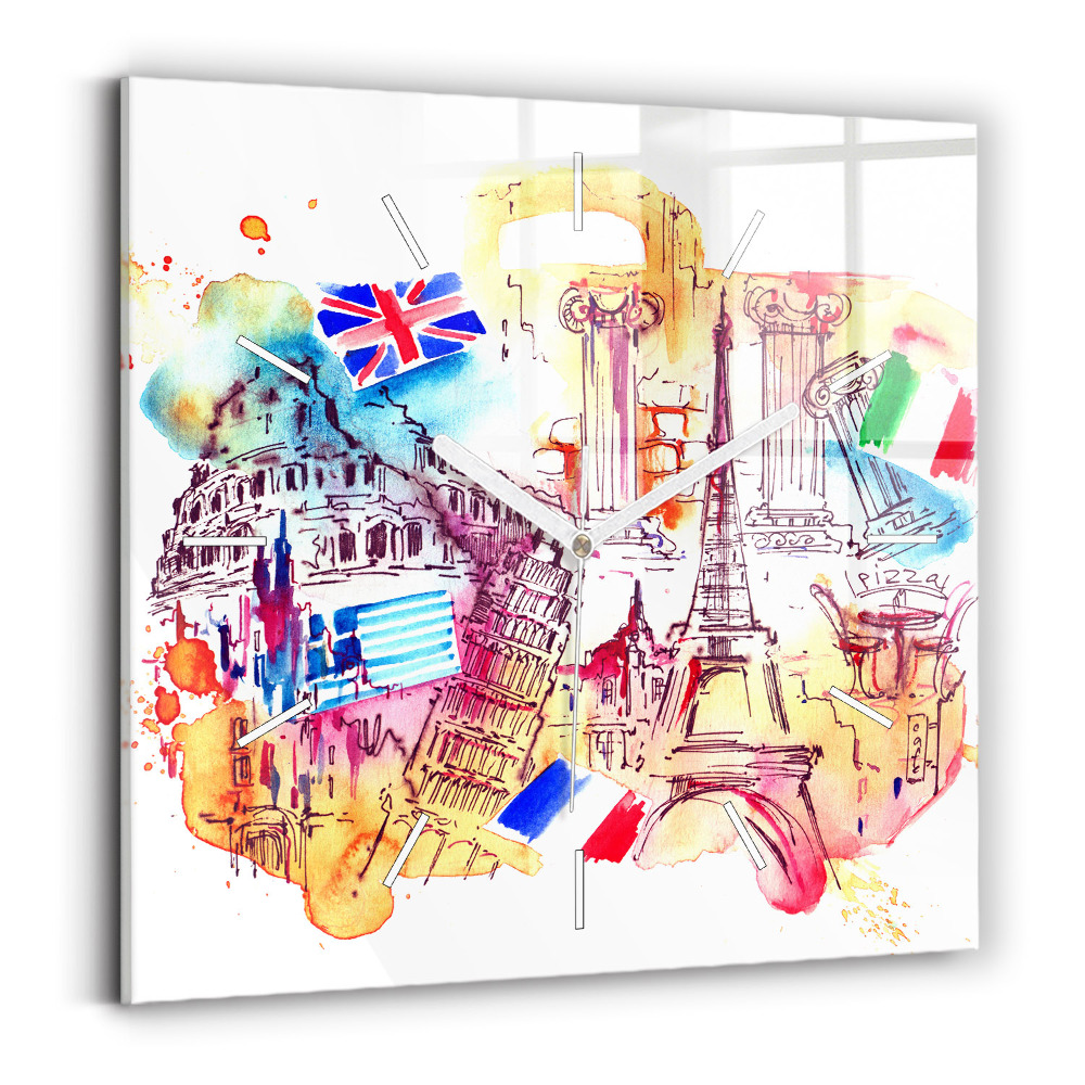 Szögletes üvegóra A világ vonzó országai