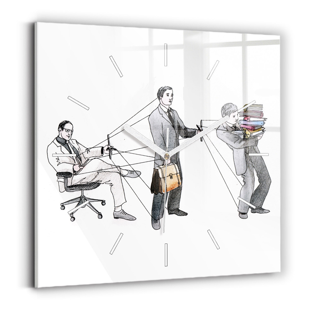 Szögletes üvegóra Marionett emberek