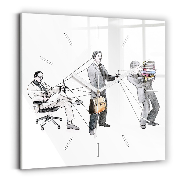 Szögletes üvegóra Marionett emberek