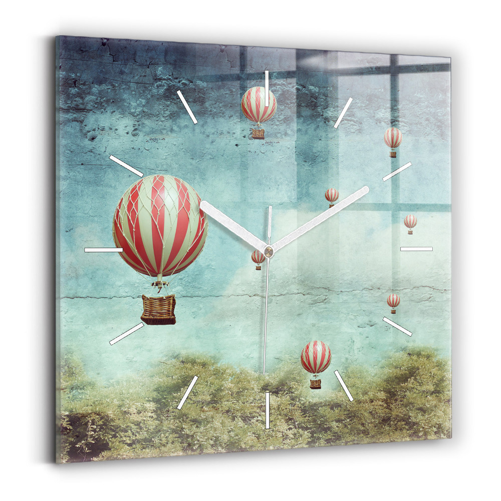 Szögletes üvegóra Festett léggömbök