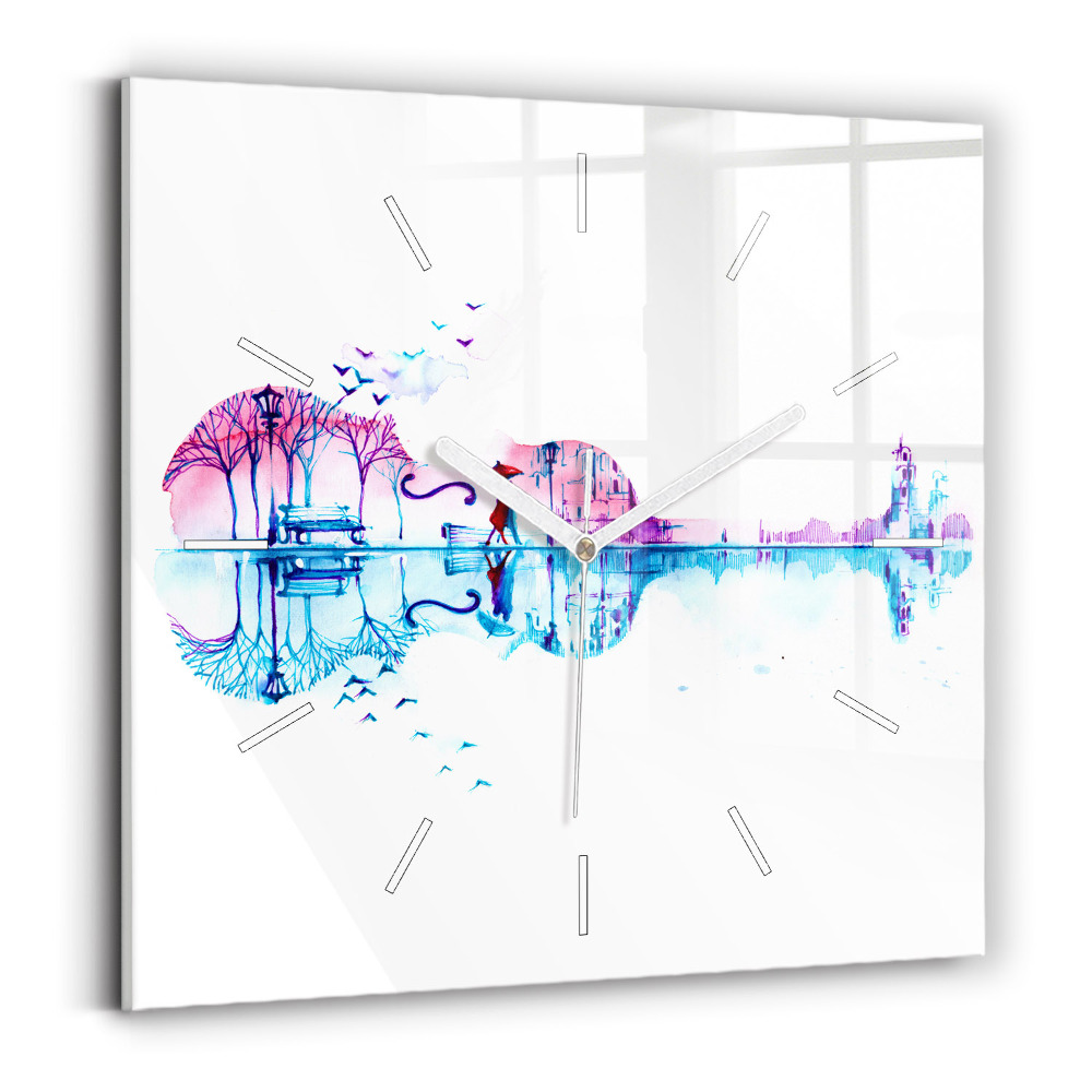 Szögletes üvegóra Cselló parki tó