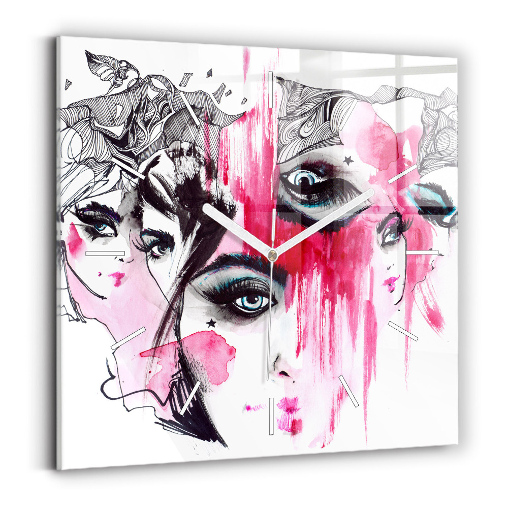 Szögletes üvegóra Sok arc absztrakció